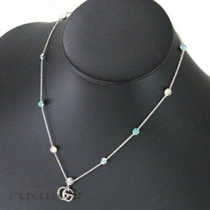 Gucci Authentic  Double G Mother of Pearl Necklace 16"